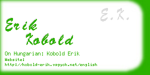 erik kobold business card